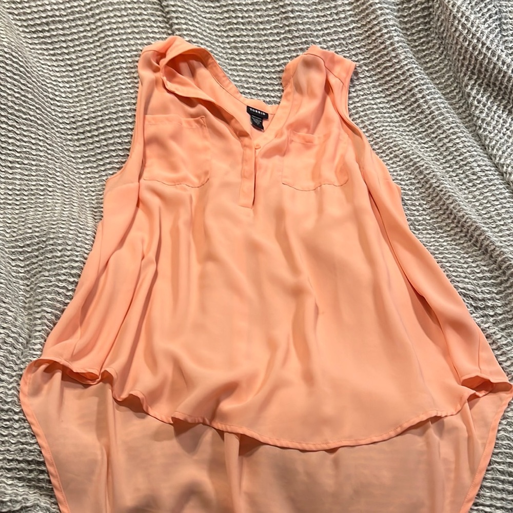 Torrid Peach Hi-Low Tank Top Blouse 2x